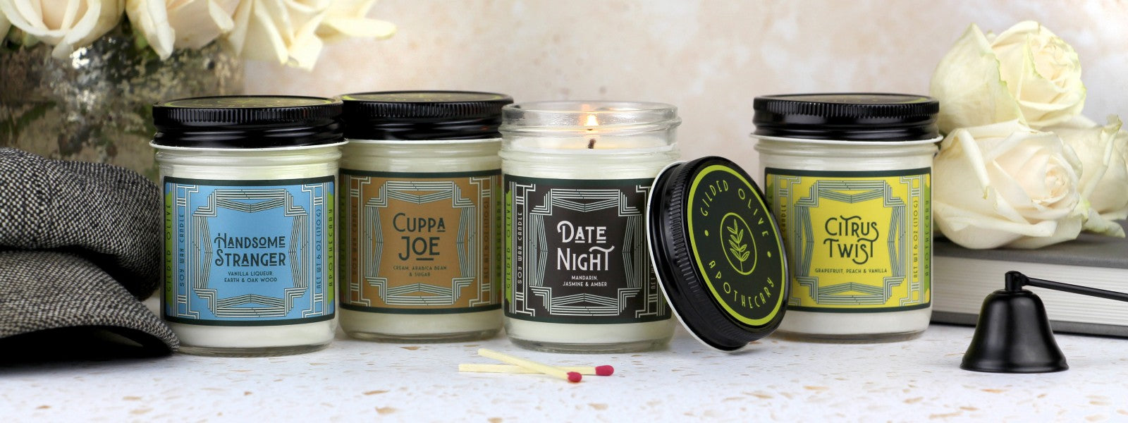 Three Day Weekend Soy Candle Collection | Gilded Olive Apothecary