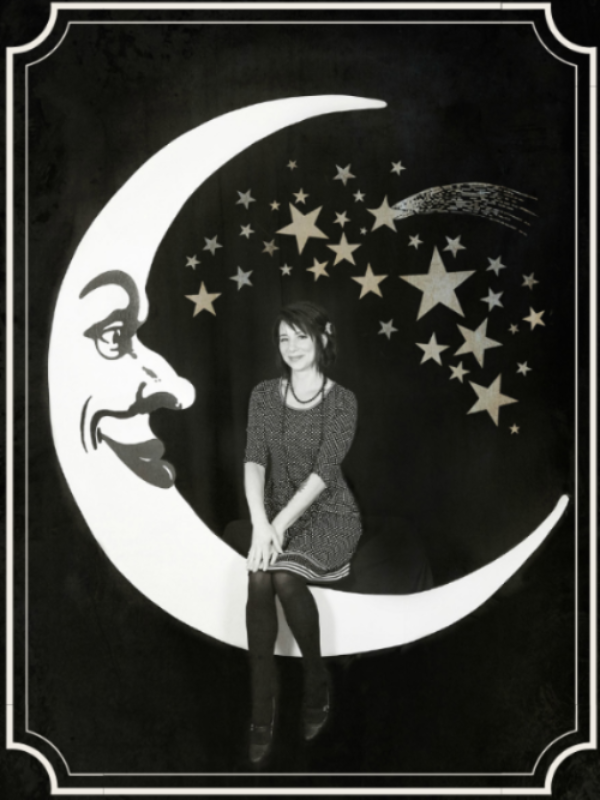 Val Sitting on The Moon