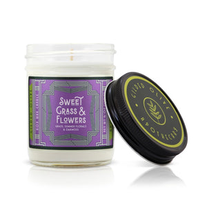 Sweet Grass & Flowers Soy Candle 8 oz jar