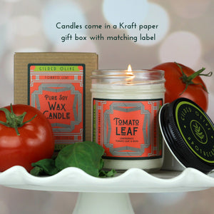Candles come in Kraft paper gift box with matching label