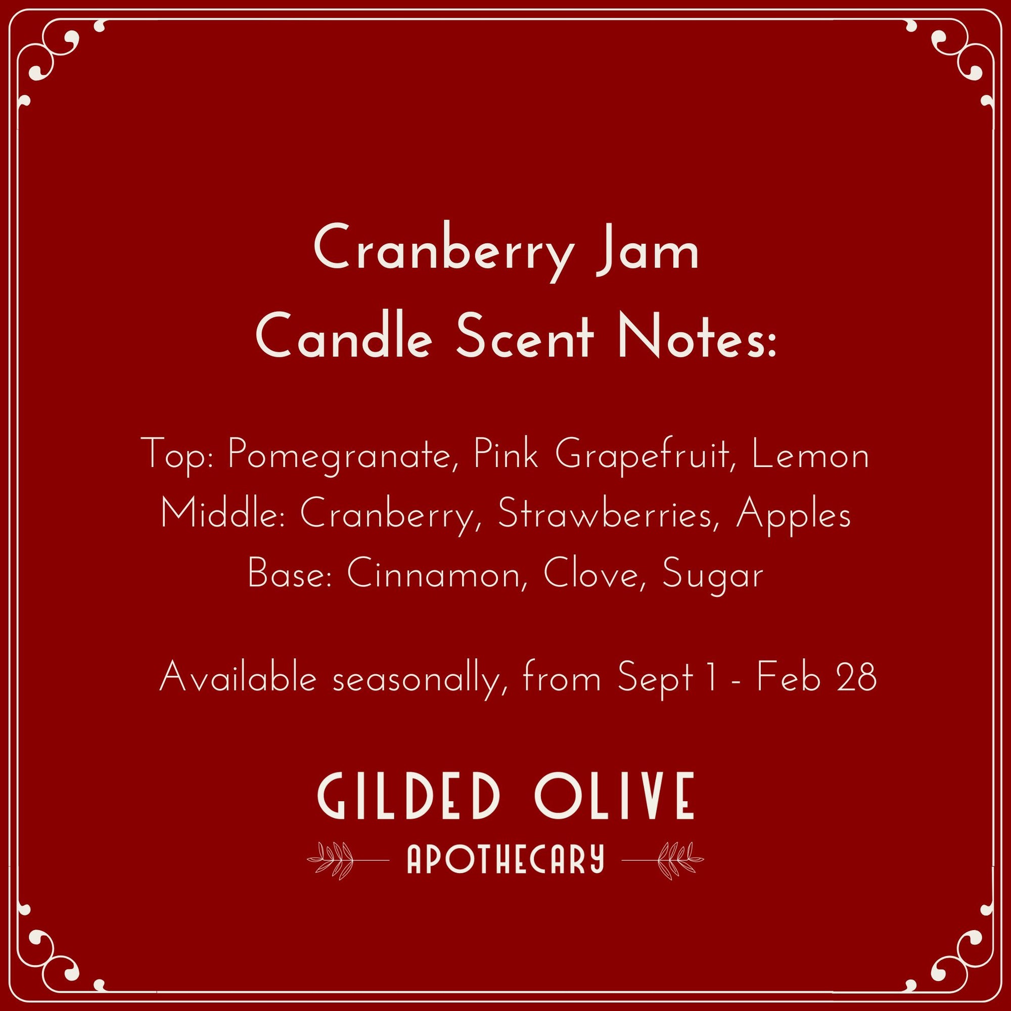 Cranberry Jam Candle Scent Notes Description