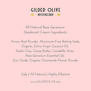 Deodorant, Rose Geranium Ingredient Graphic