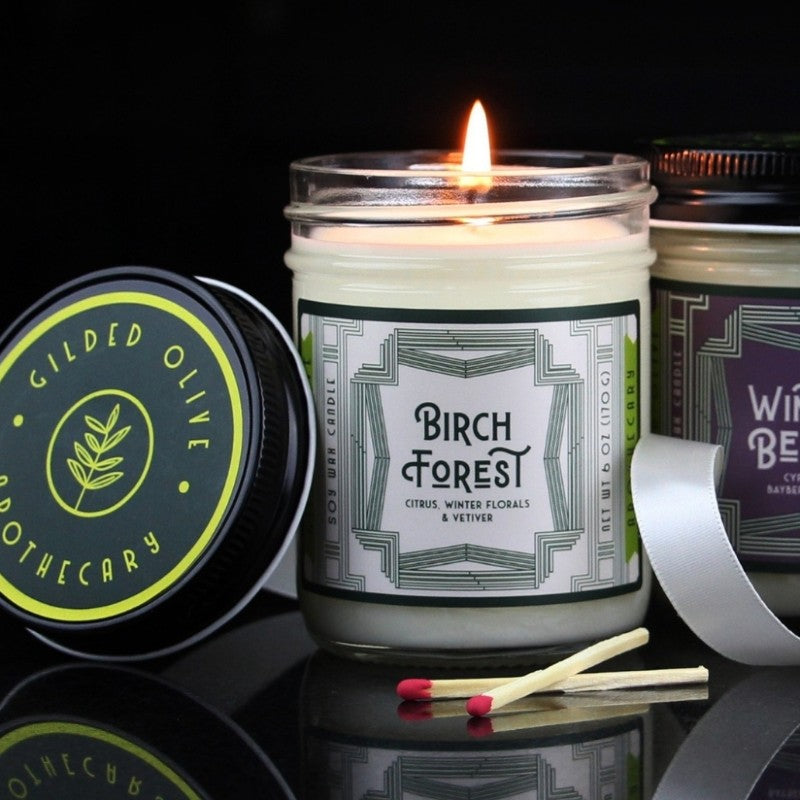 Birch Forest Soy Wax Candle | Gilded Olive  Apothecary