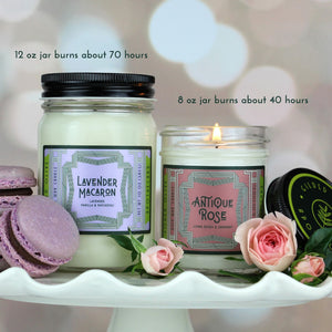 Compare Soy Candle sizes and burn times