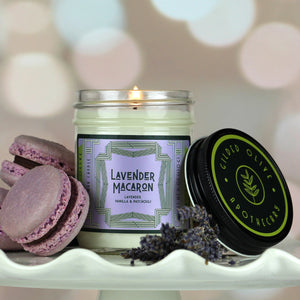 Lavender Macaron 8 oz Jar Soy Candle