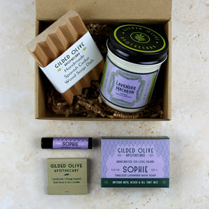 Lavender Scented Soap & Candle Gift Box