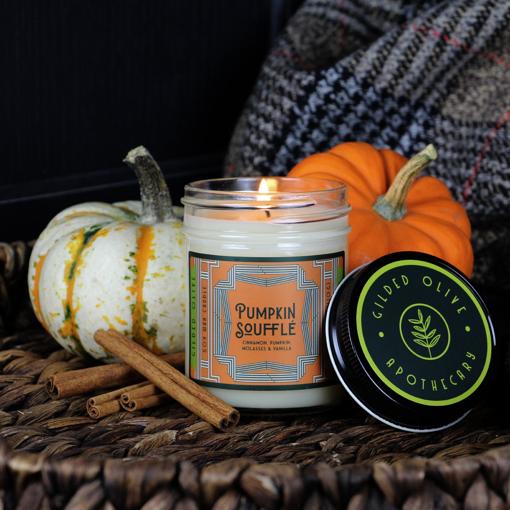 Pumpkin Souffle Soy Wax Candle 8 oz jar