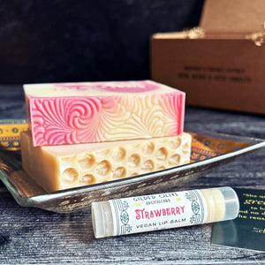 Strawberries & Cream Soap and Lip Balm Valentine's Day Gift Set