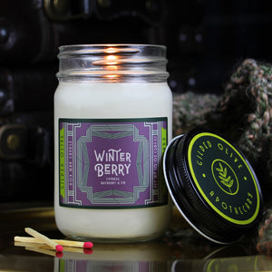 Winter Berry Soy Wax Candle 12 oz jar