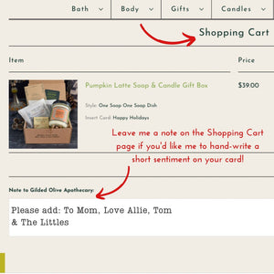 How to add a personalized note.
