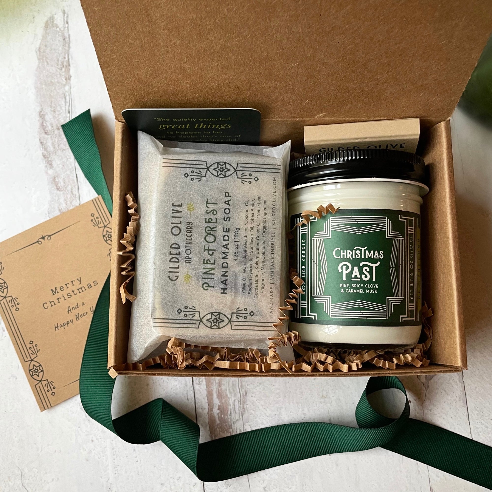 Christmas Past Soap & Candle Gift Box | Gilded Olive Apothecary