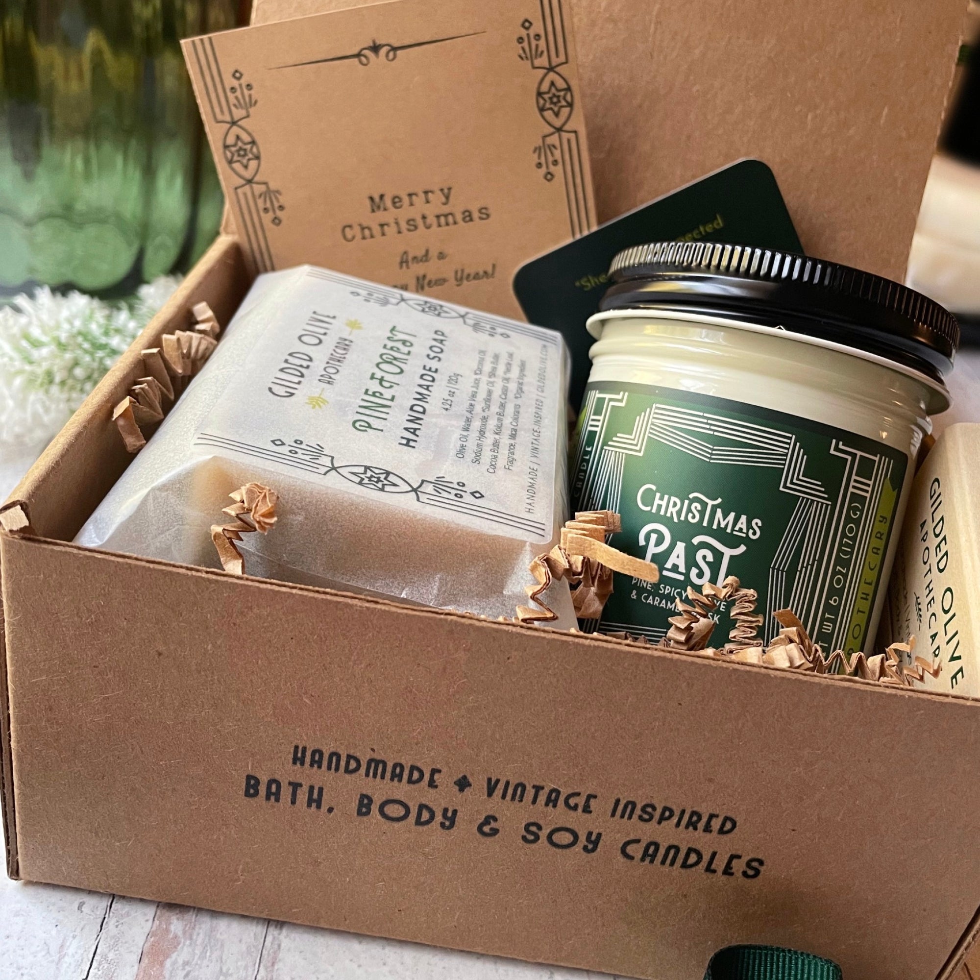 Christmas Past Soap & Candle Gift Box | Gilded Olive Apothecary