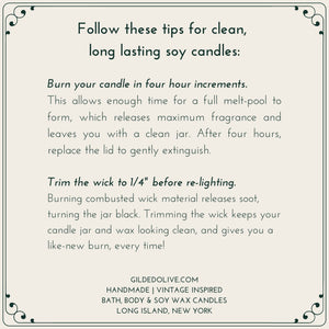 Two Tips for a clean burning candle