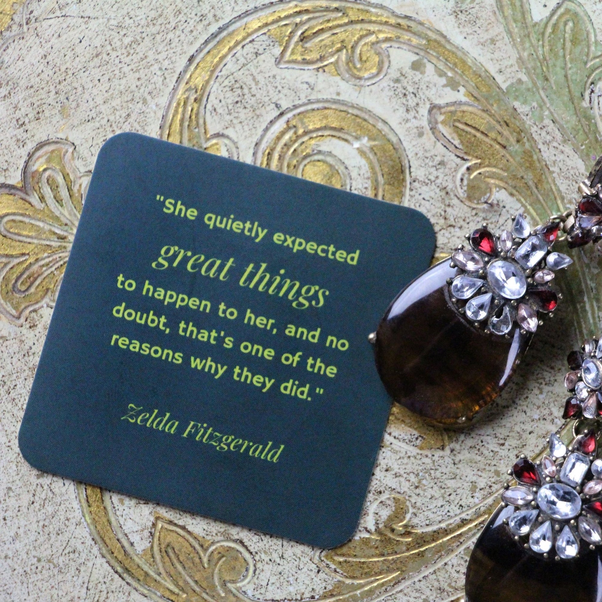 Zelda Fitzgerald quote on a card