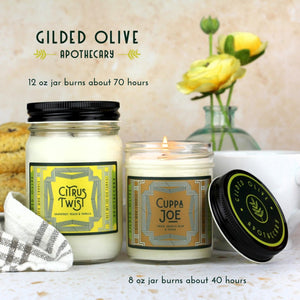 Soy Candle Sizes 8 oz & 12 oz Jars