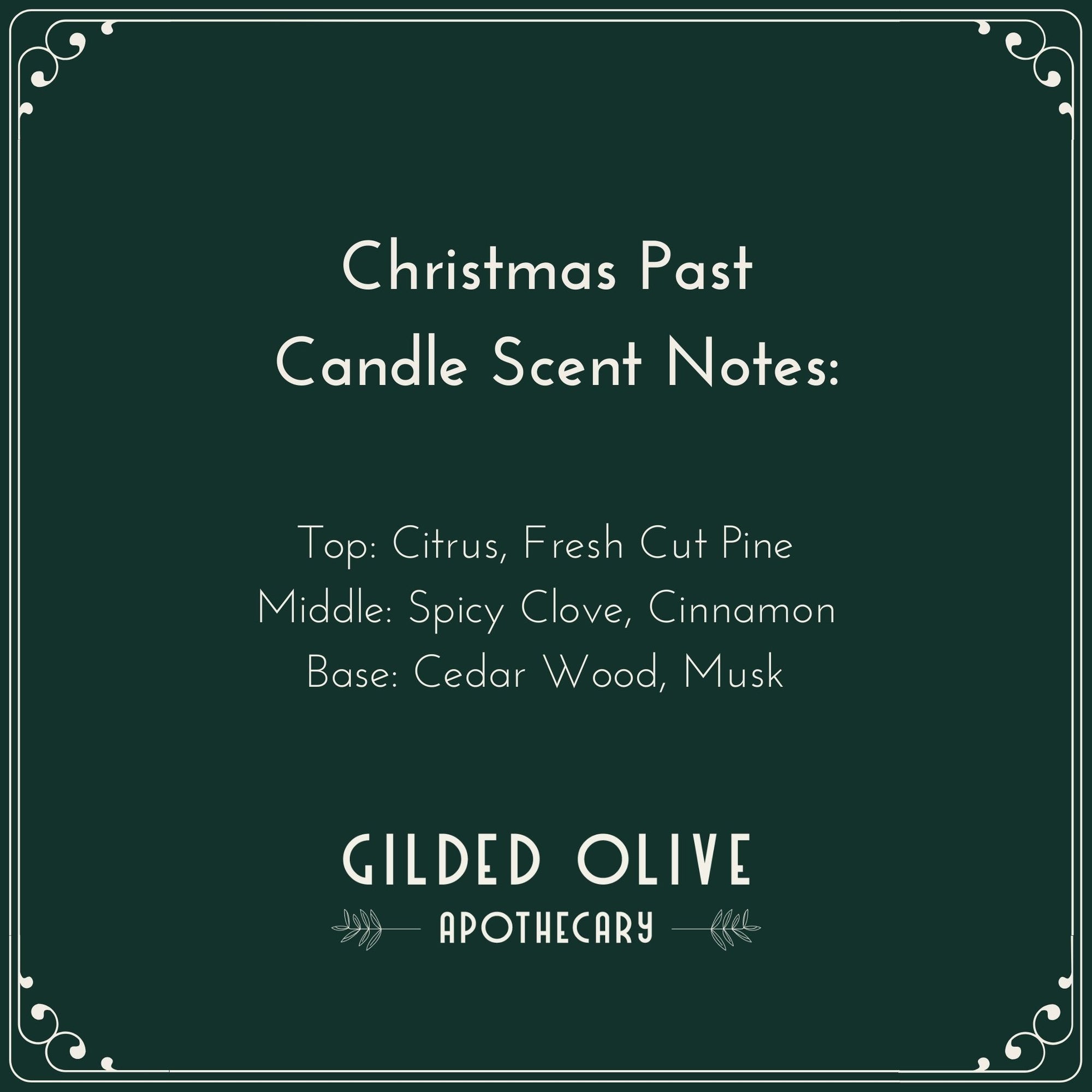 Christmas Past Soy Candle Scent Notes