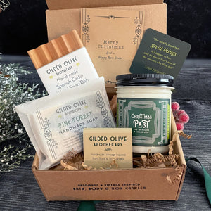 Christmas Pine Handmade Soap & Candle Gift Box