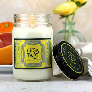 Citrus Twist Grapefruit & Peach Soy Candle 12 oz