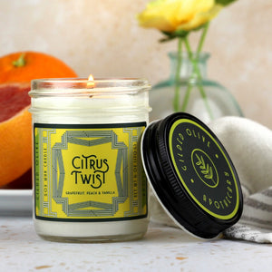 Citrus Twist 8 oz Peach Grapefruit Soy Wax Candle