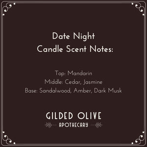 Date Night Soy Candle Scent Notes