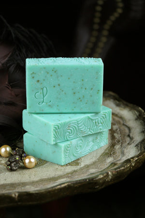 Mint Loofah Soap & Lip Balm Gift Set | Lucy - Gilded Olive Apothecary