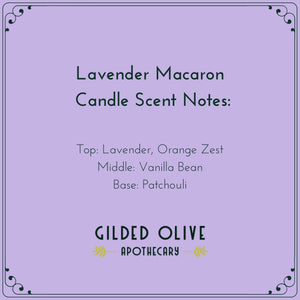 Lavender Macaron Candle Scent Notes