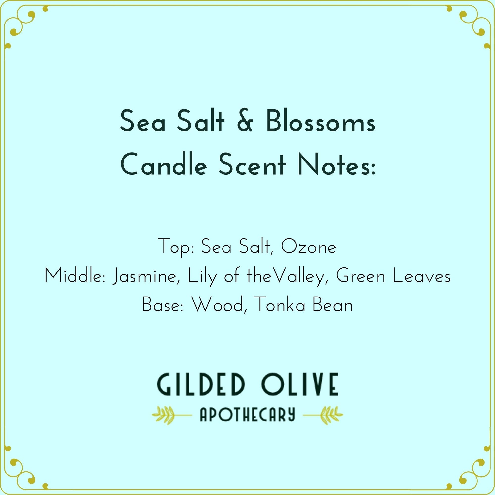 Sea Salt & Blossoms Candle Scent Notes