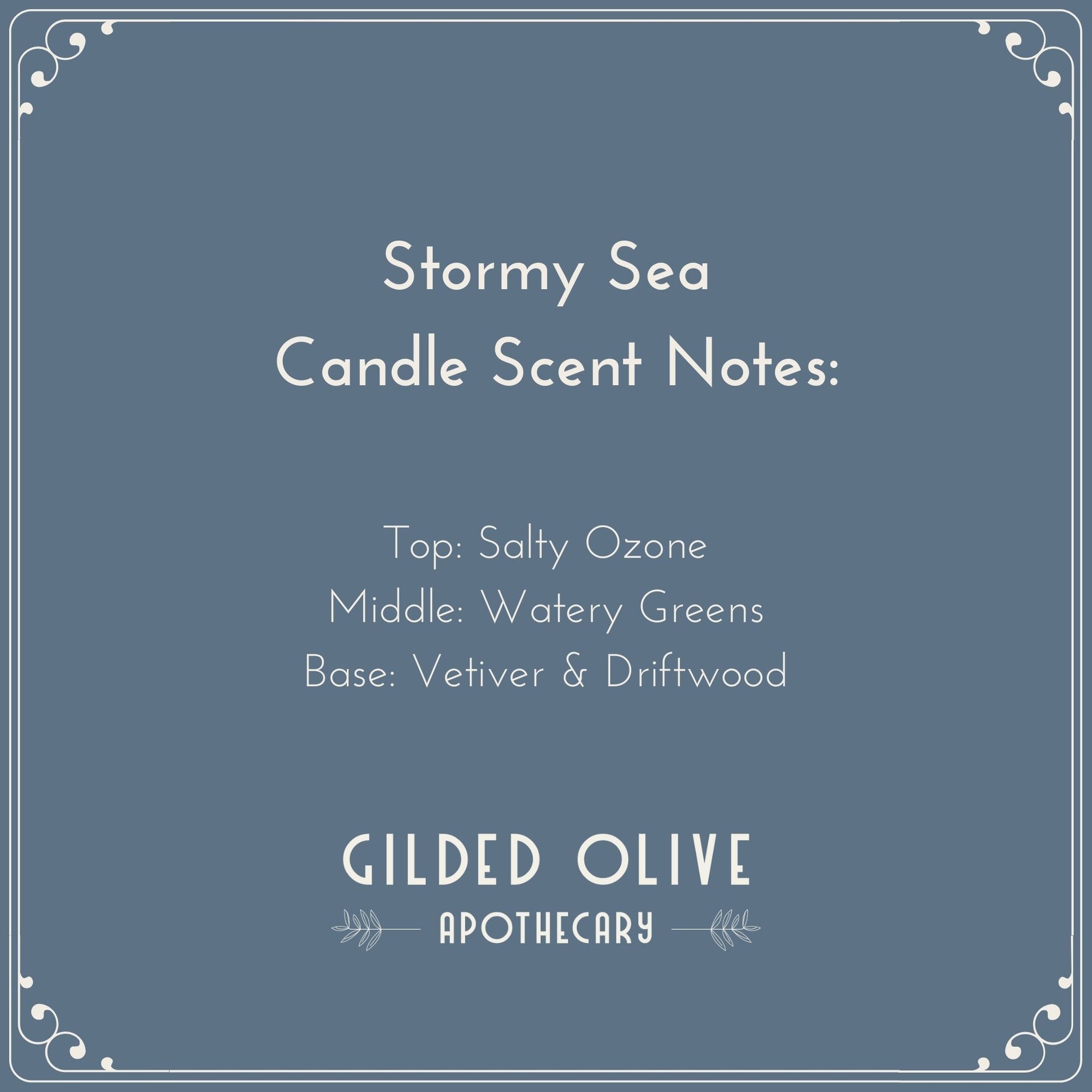 Stormy Sea Soy Candle Scent Notes
