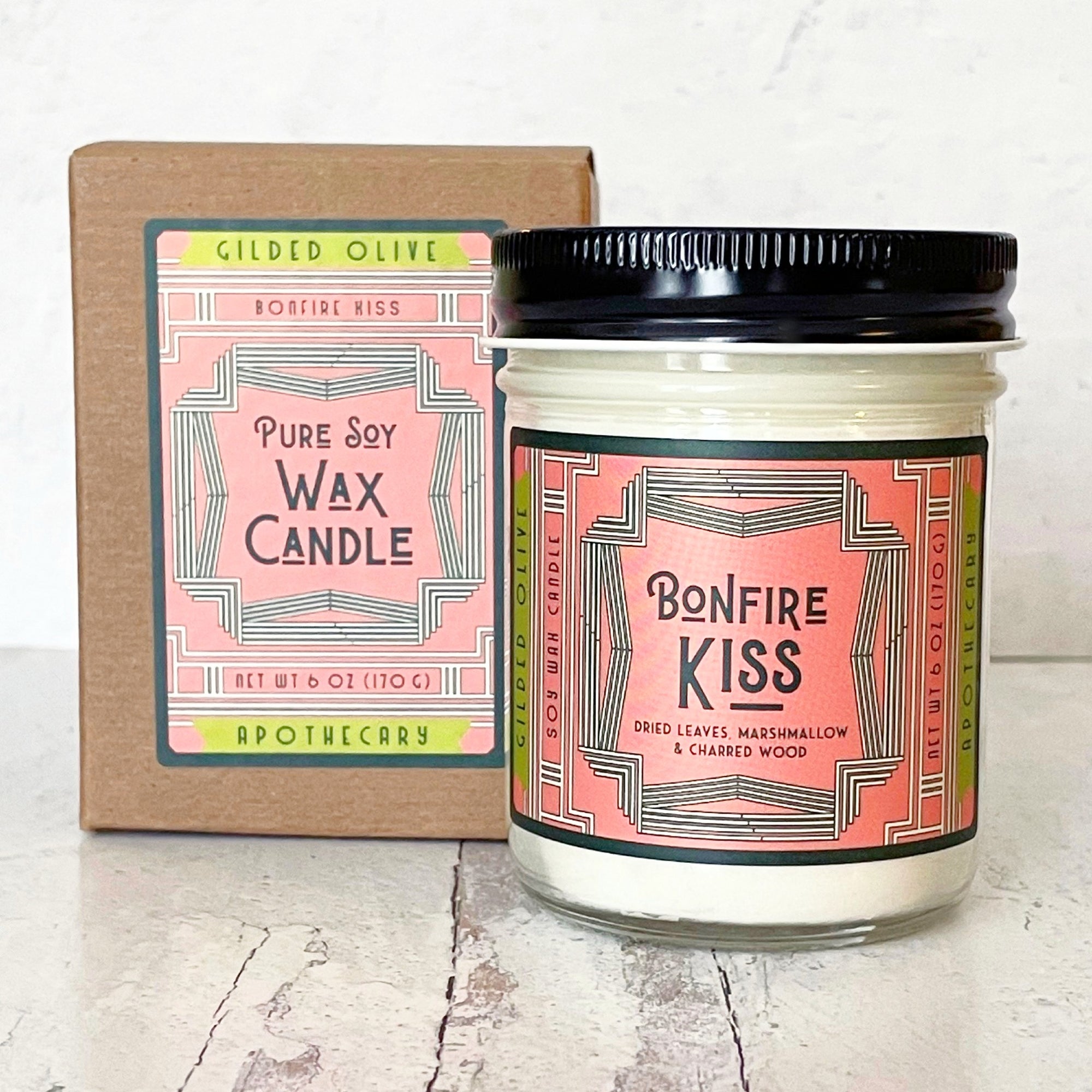 Bonfire Kiss Soy Candle & Gift Box