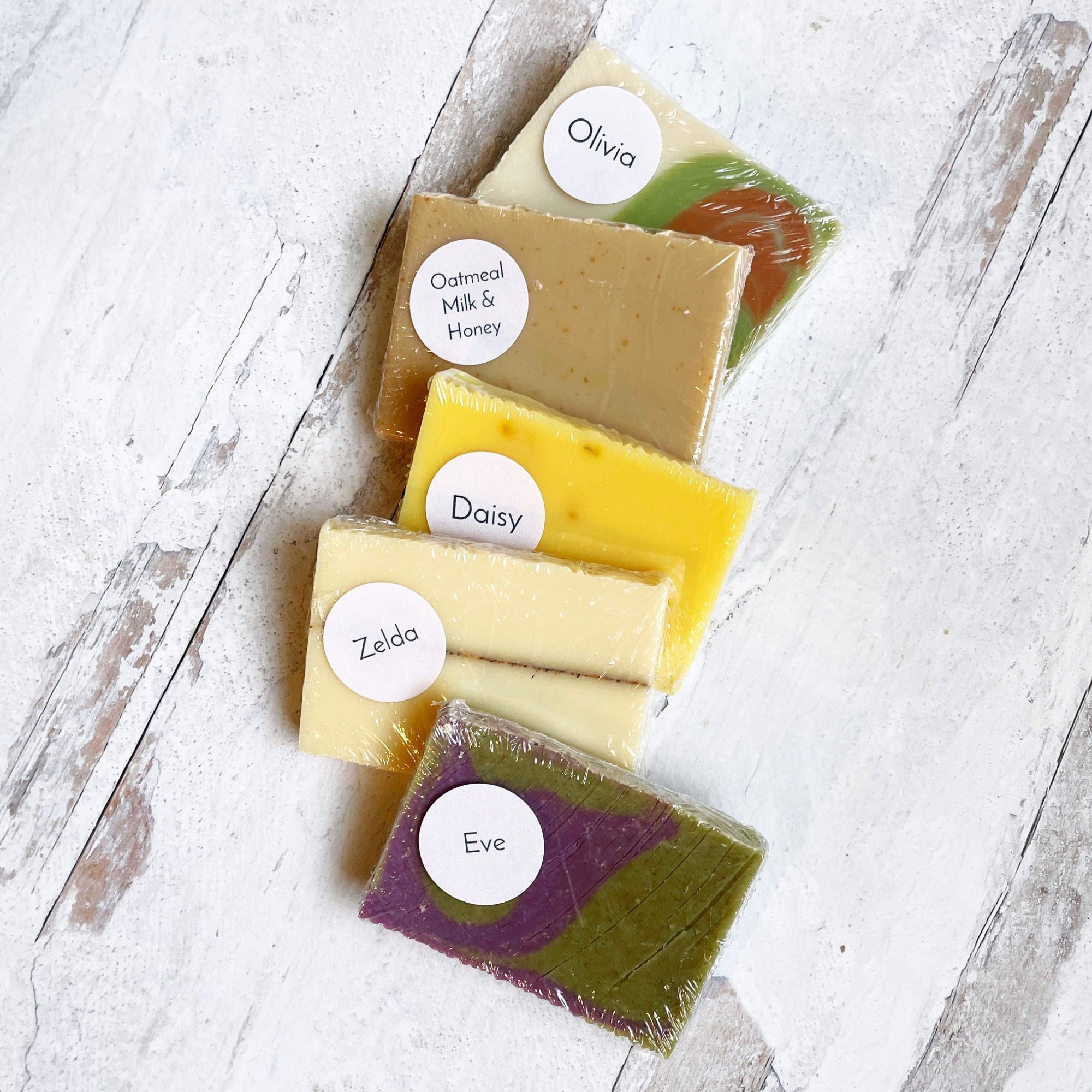 Soap Ends Sampler Pack, wrapped with bio degradable shrink
