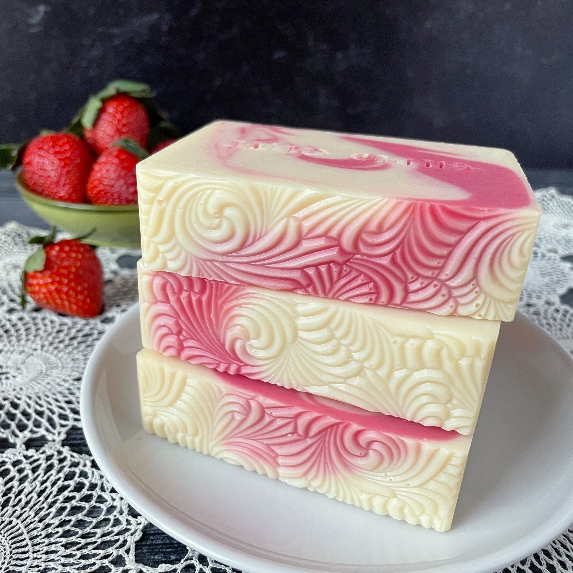 Strawberries & Cream Handmade Soap | Gilded Olive Apothecary